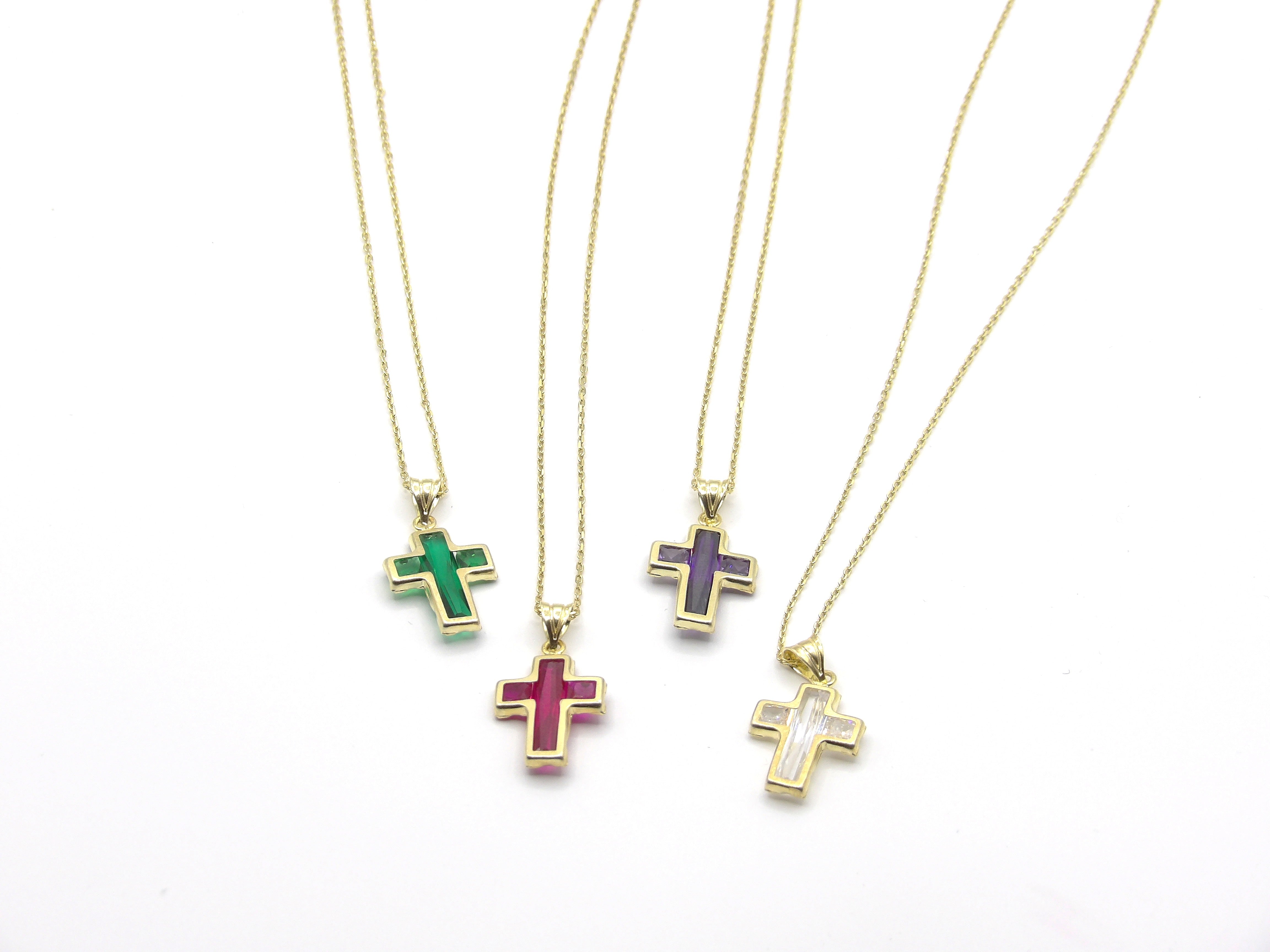 LARGE GEM CROSS