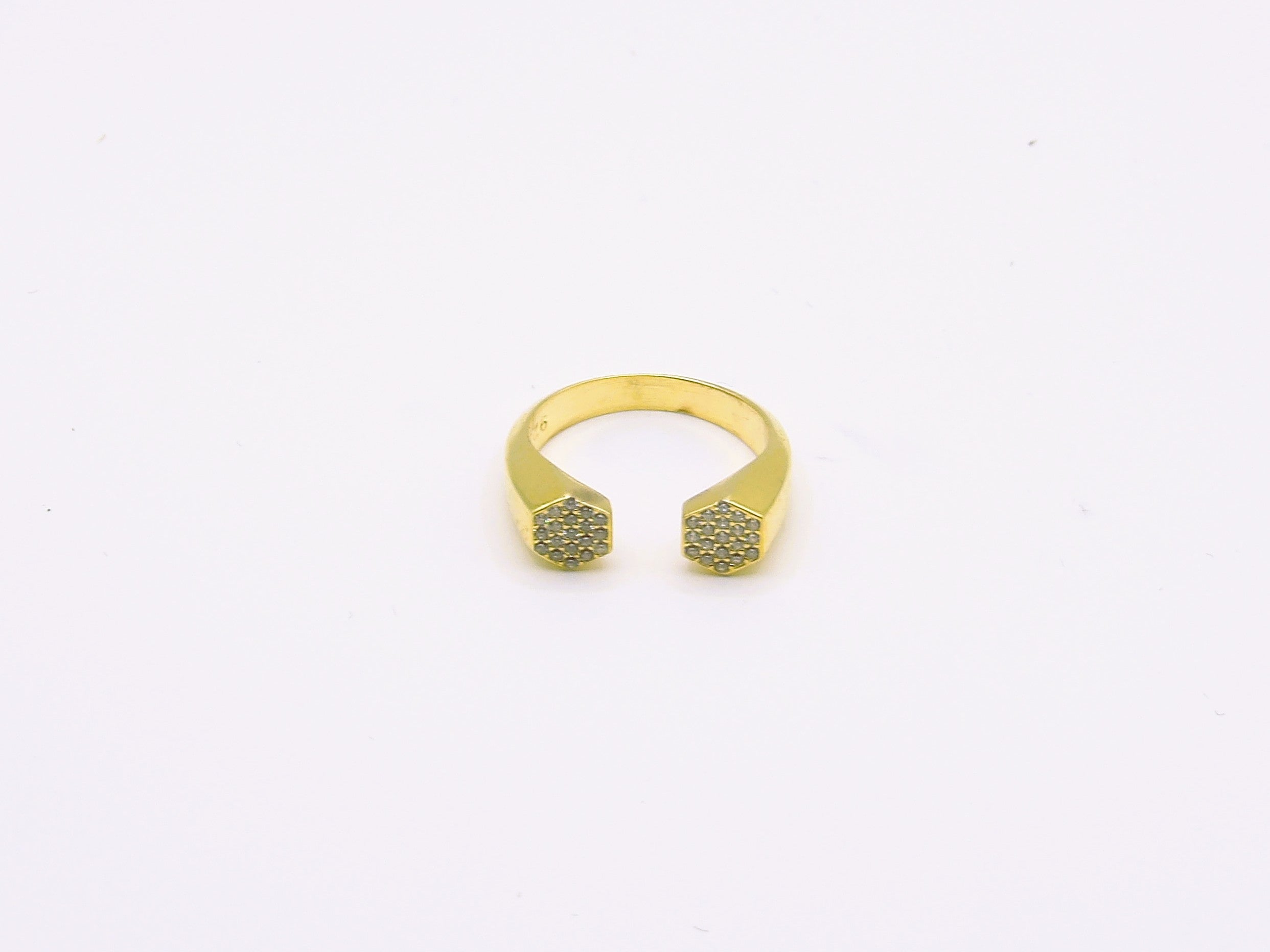 HEXAGON SPARKLE RING