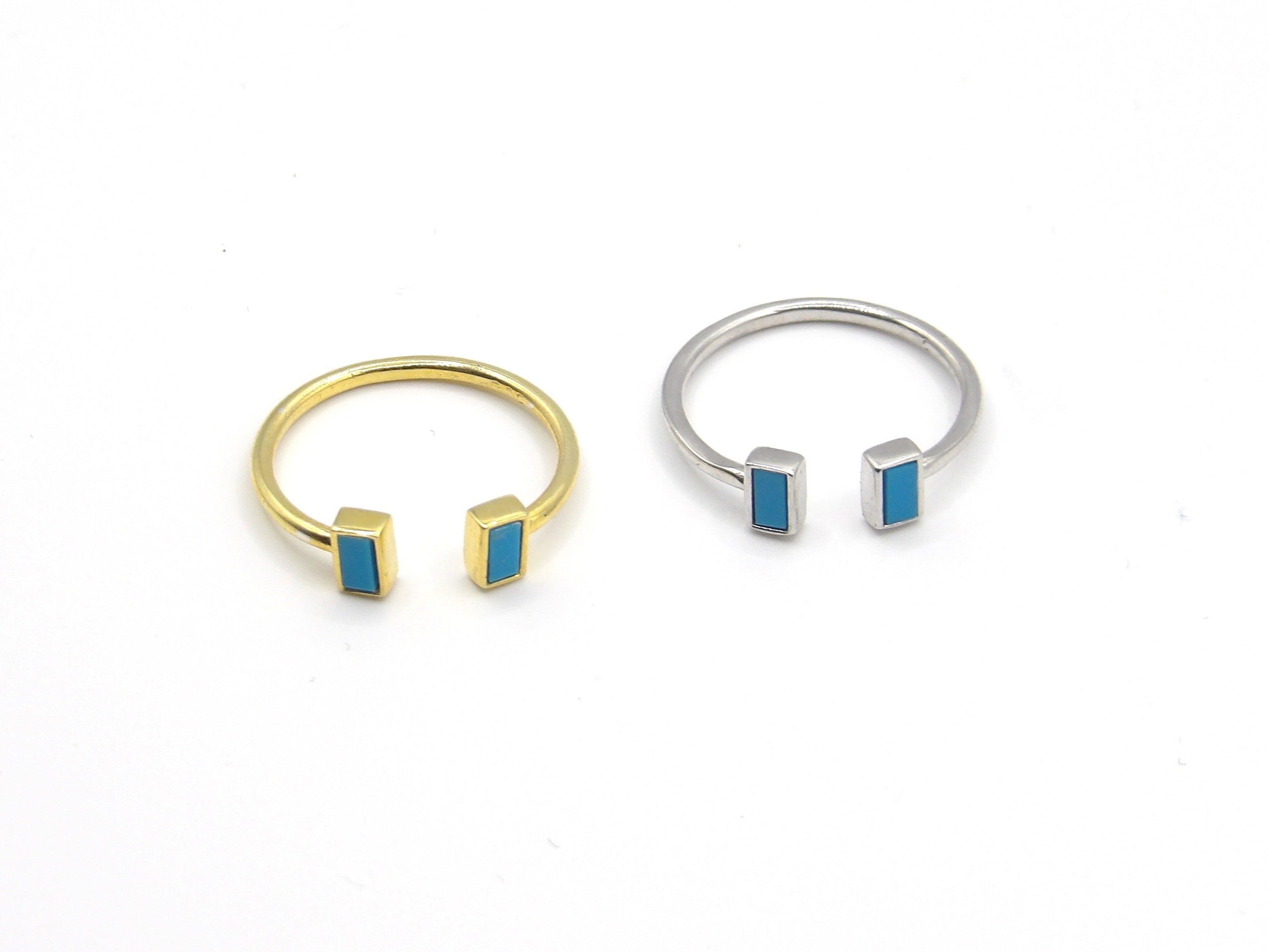 SQUARE BLUE TIFFANY RING