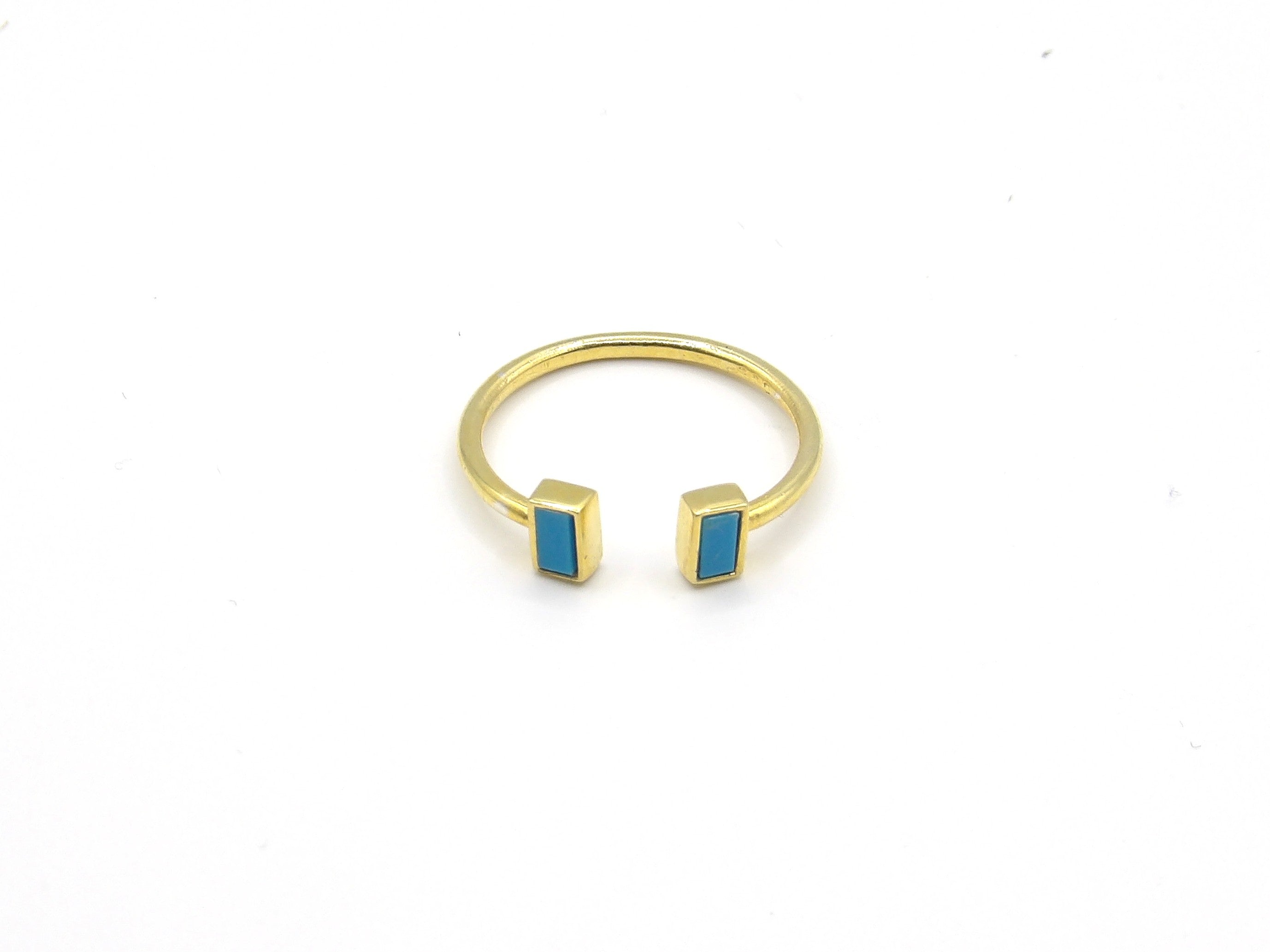 SQUARE BLUE TIFFANY RING