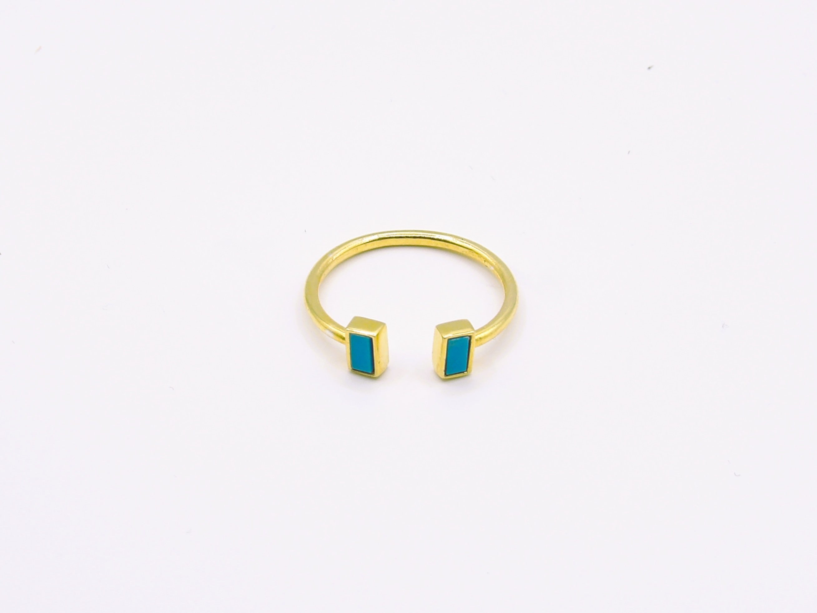 SQUARE BLUE TIFFANY RING