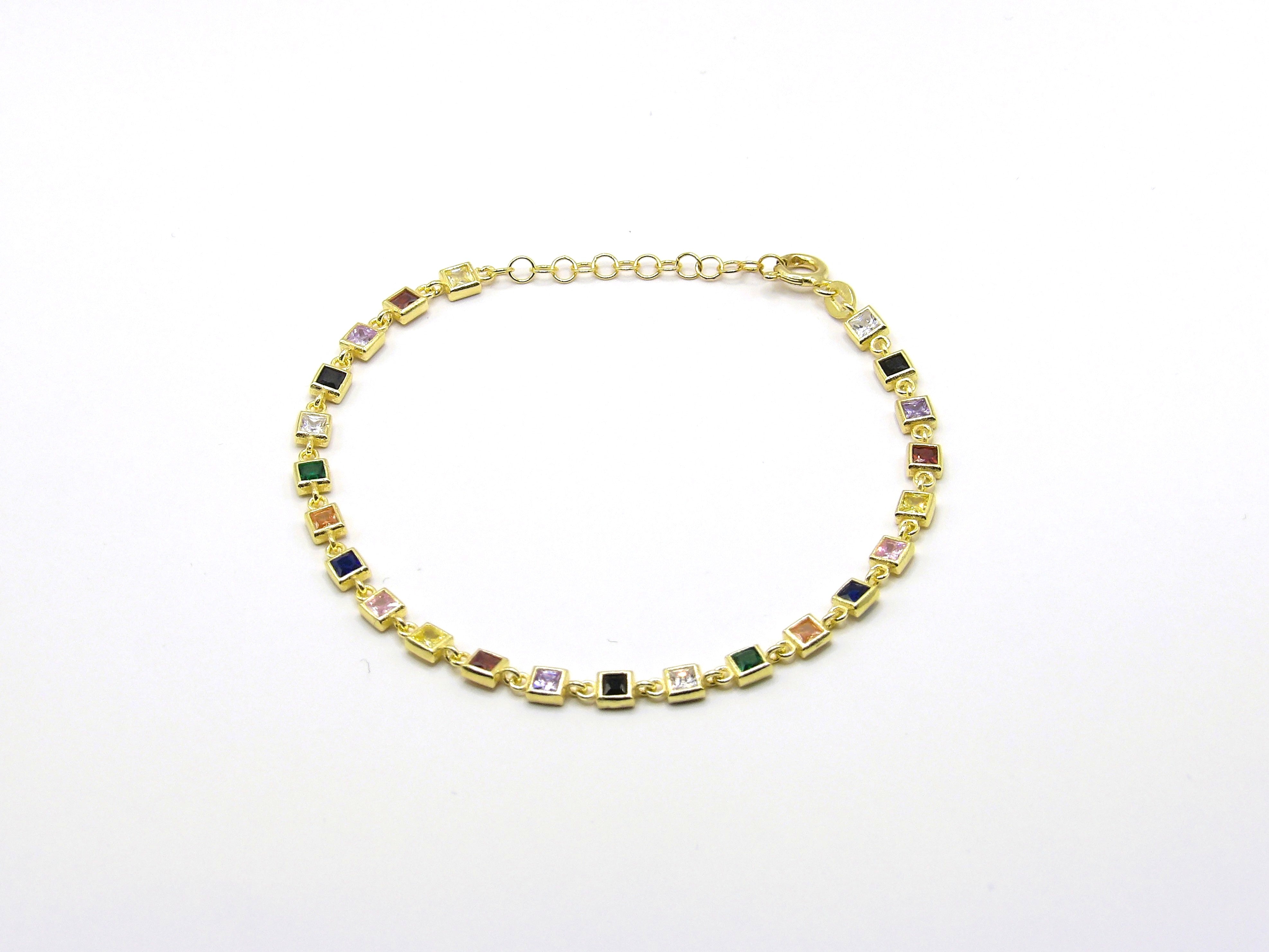 MULTI COLOUR STONE BRACELET