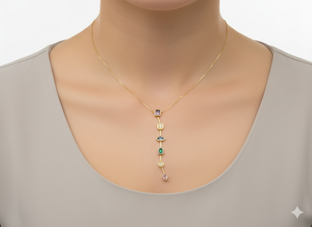 MULTI JEWEL NECKLACE