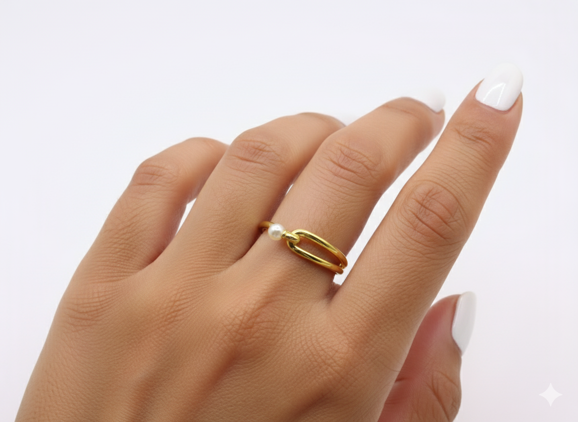 PEARL LOOP RING