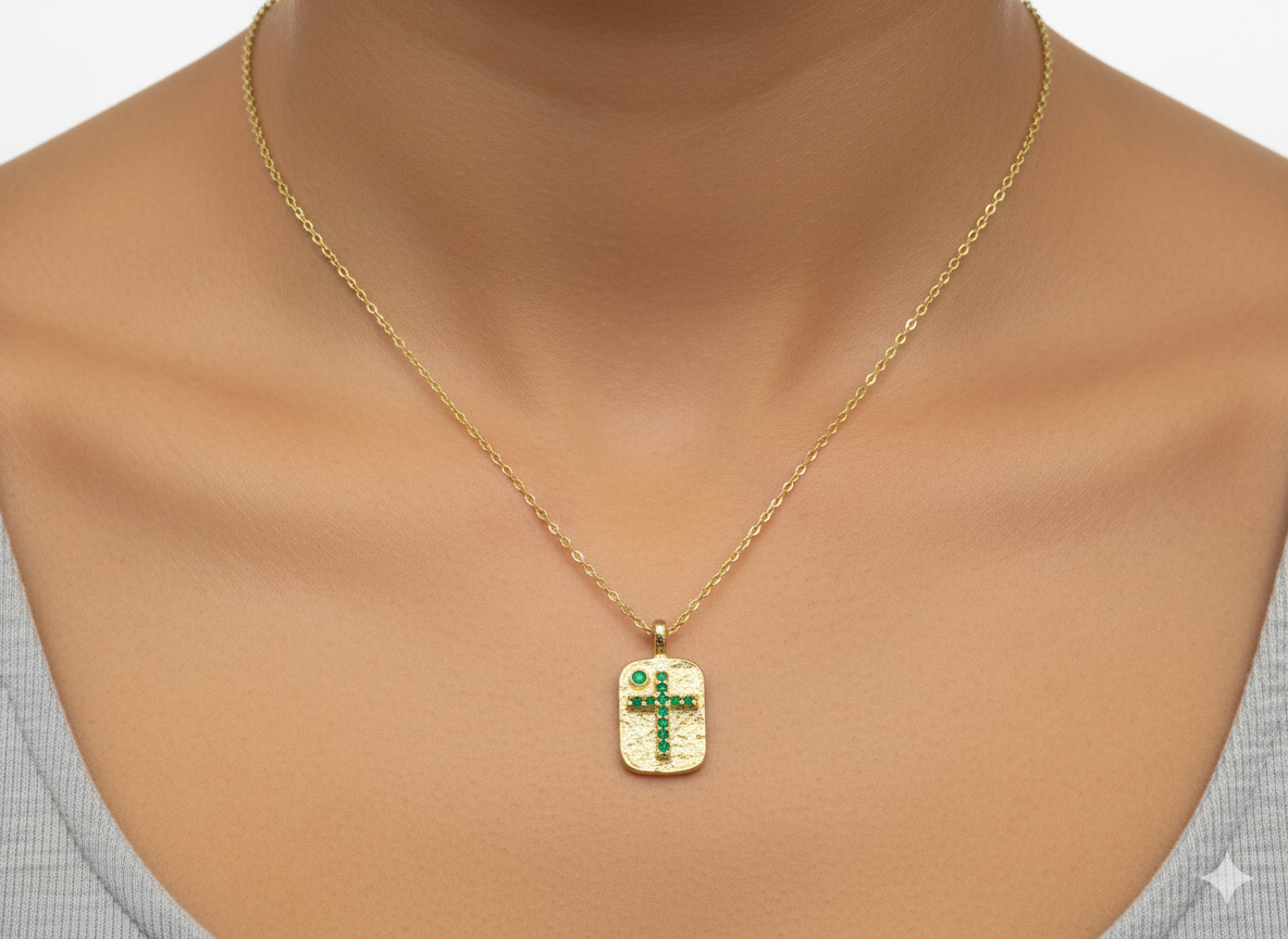 TEXTURED CROSS PENDANT